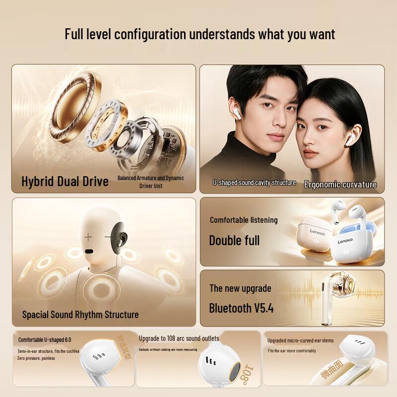 Lenovo EA175 Half-in-Ear Wireless Bluetooth Earphones