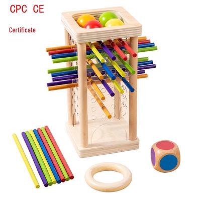 Montessori Wooden Stick Game: Parent-Child Interaction, Color Recognition Educational Toy