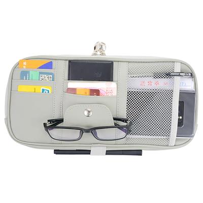 Car Sun Visor Full with Inner Sun Visor Storage Holder for Parking and Small Items Pocket, Size, Pocket, Case, Smartphone, Sunglasses, Cards, Cables,