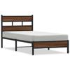 Bed Frame without Mattress Brown Oak Look 90x190 cm Engineered Wood