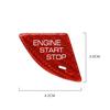 Luxury Red Carbon Fiber Car Start Button Sticker Decal For Cadillac ATS 2013-19