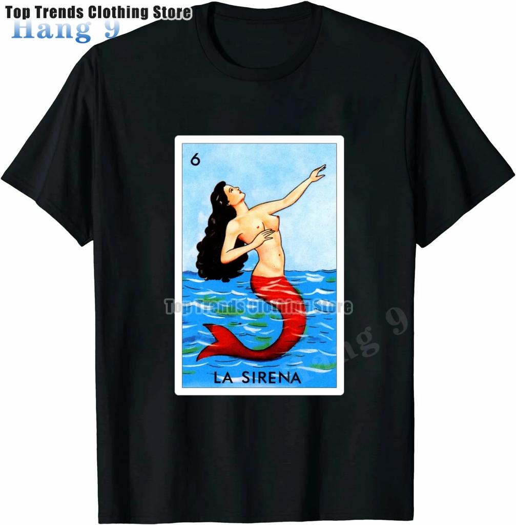 EL DIABLITO Loteria Card Mexican Bingo GraphicT-Shirt Novelty Funny Family Tee Black Oversized Short Sleeve for Men Women