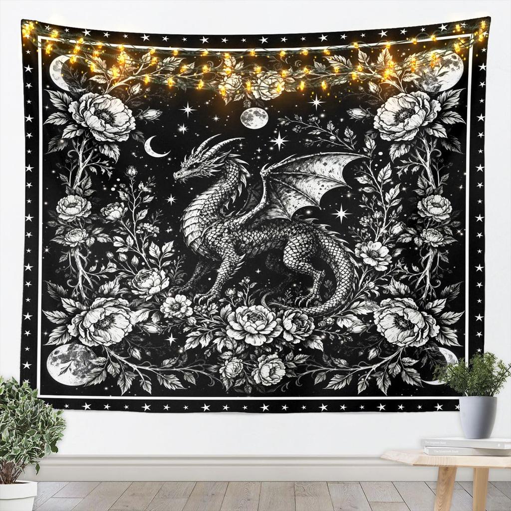 Bohemian Tapestry for Bedroom | Sun and Moon Wall Tapestry Aesthetic Antique Decor Cosmic Galaxy Tapestries, Universe Stars