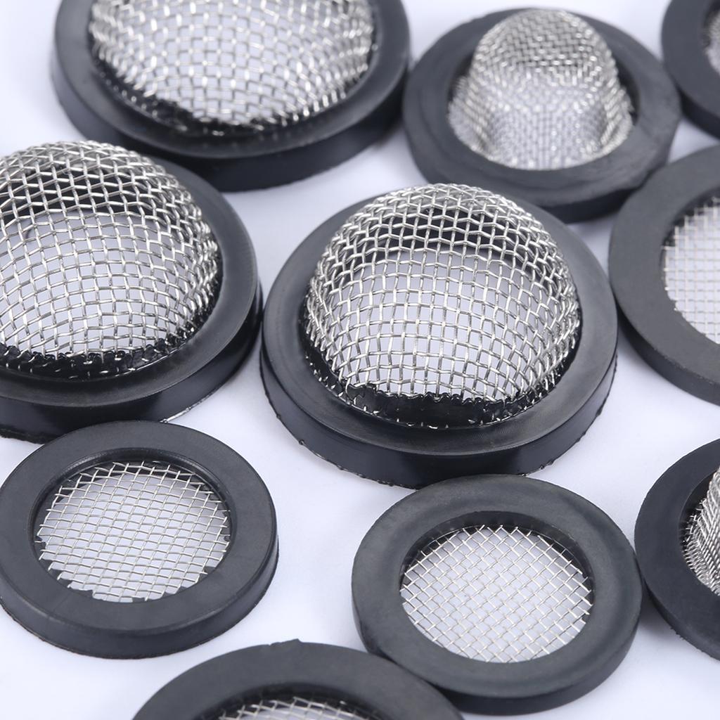 Set 10 Bucăți 1/2" 3/4" Garnitură O-Ring Furtun Garnitură Cauciuc cu Plasă pentru Garnitură Robinet Garnitură Cauciuc Filtre Șaibă Instrument Strecurătoare Chiuvetă