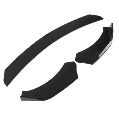 4-teiliges Frontstoßstangen-Lippen-Kit Spoiler Splitter Vierteilige Form für Automodifikation Frontstoßstangenschutz(Glänzend schwarz )