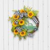 Sunflowers Wreath with Truck for Front Door, Artificial Spring Wreath for Farmhouse Outdoor Garden Wedding Decorations