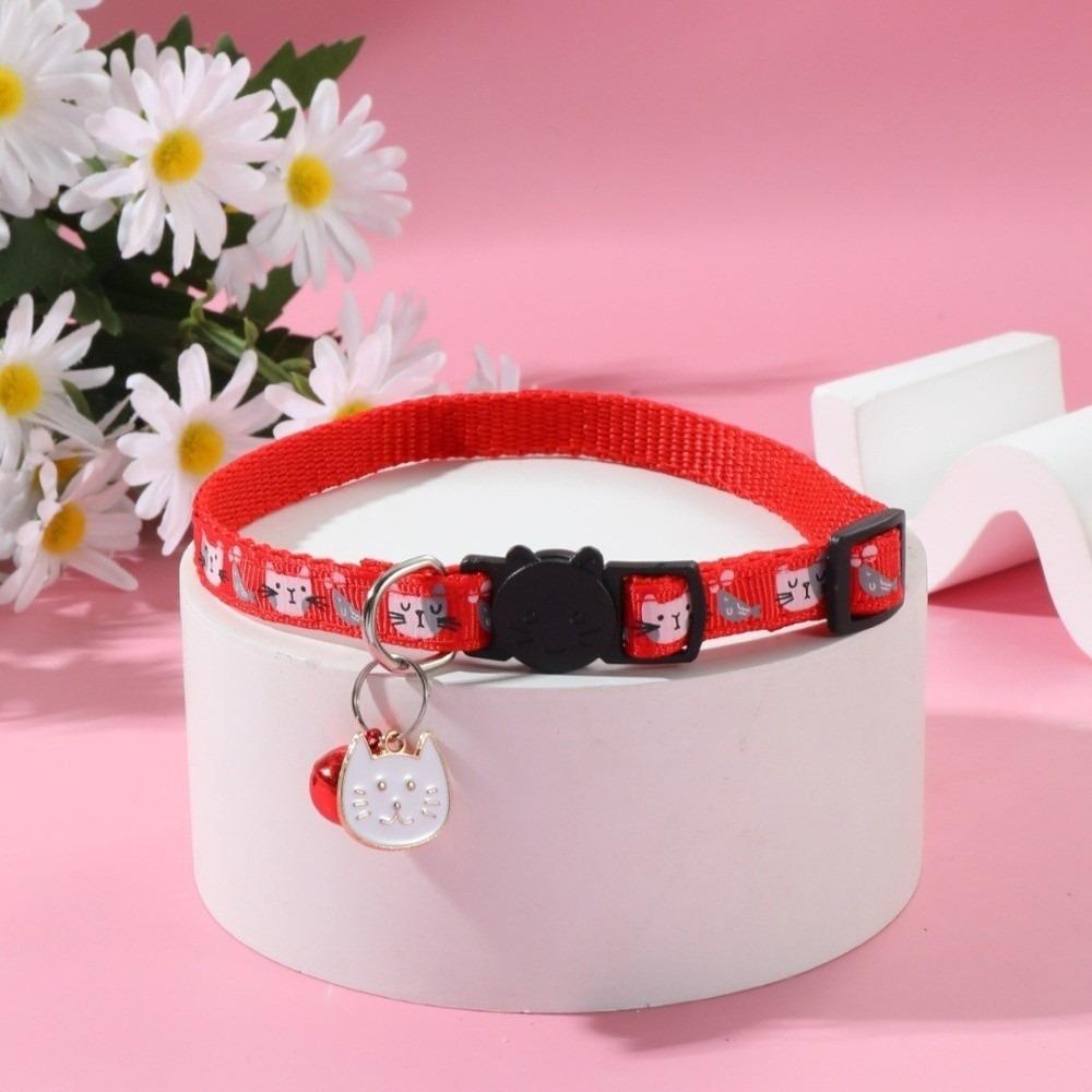 Quick Release Buckle Cat Collars Bell Kitten Necklace Cute Pet Collar For Dogs