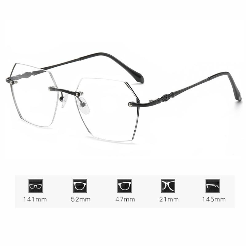 Fashion Trend Diamond Cut Myopia Glasses New Anti-blue Light Blocking Minus Diopter Eyewear Short Sight Prescription Eyeglasses