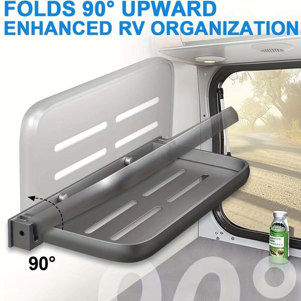 Drop-down Car Storage Box Foldable Save Space RV Storage Rack Large Capacity Aluminum Camper Storage Racks For RVs and Campers