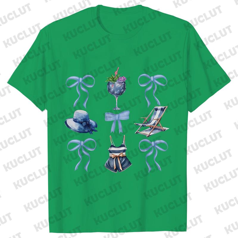 

Fashion Beach Bachelorette T-Shirts Girls Friends Single Farewell Party Y2k Tops Summer Coastal Trip Blouses Short Sleeve Tees L