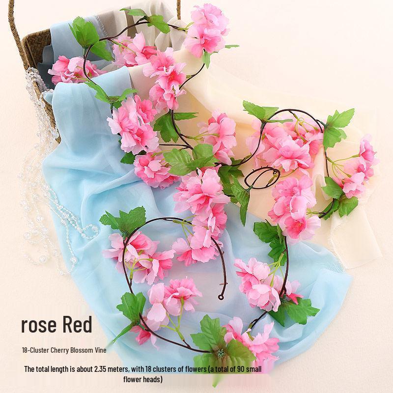 Cherry Blossom Vine Wall Hanging for Outdoor and Indoor Ceiling Decor