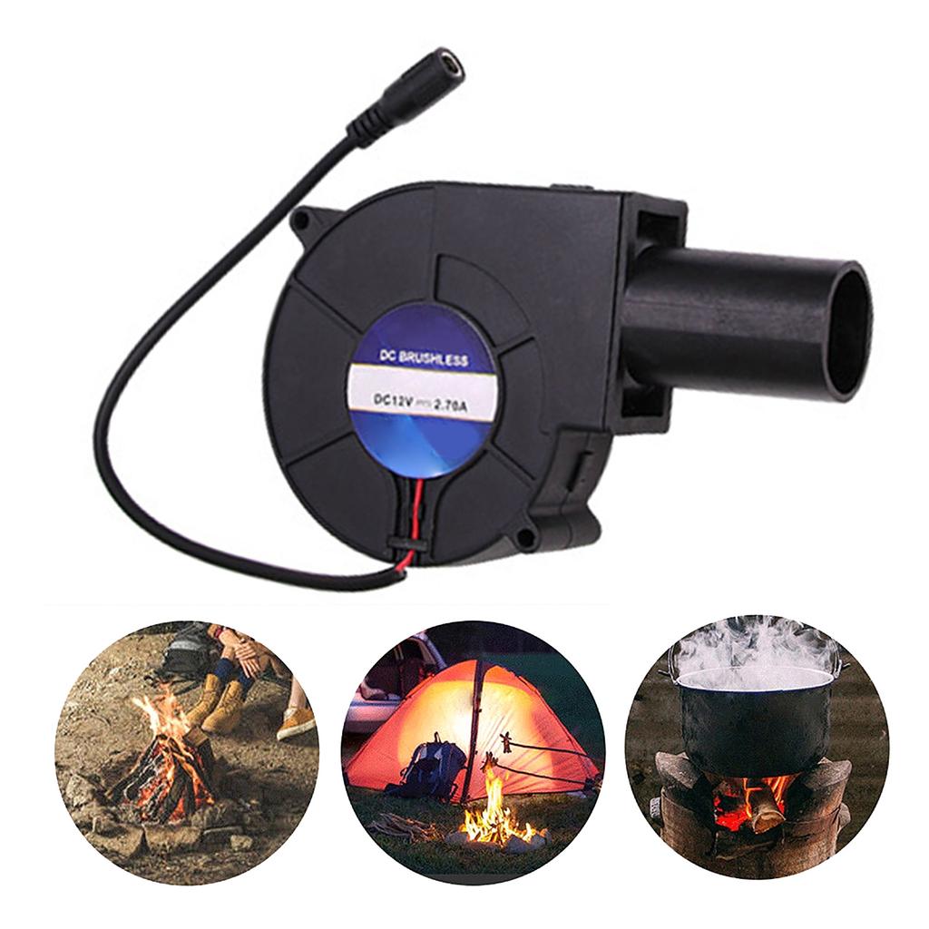 Effizienter 12V Altöl-Brenner Heizgebläse Lüfter Einstellbare Drehzahl 35CFM Geeignet für BBQ Brennholzofen Metallschmelzen
