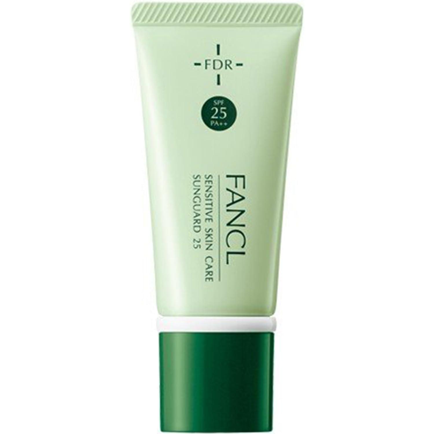 

FANCL Sun Guard SPF25 PA++ Sunscreen for Dry Sensitive Skin, Hypoallergenic, Face & Body