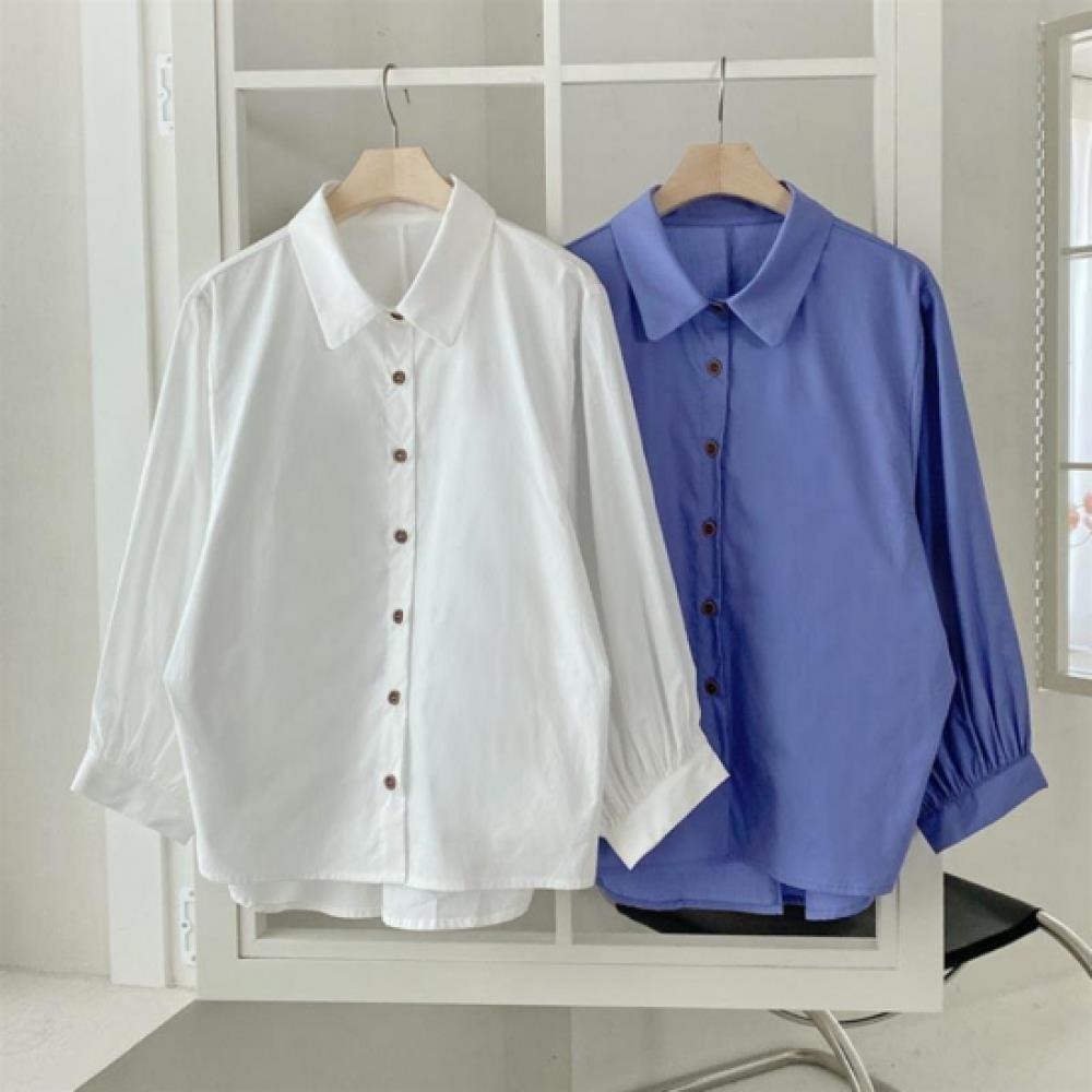 New ArrivalS Open Run Women S claSSic Cotton Unbalanced Shirring Collar Shirt