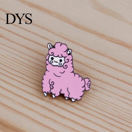 Lovely Cartoon Sheep Alpaca Alloy Brooch Pin Women Girls Clothes Ornament Gift