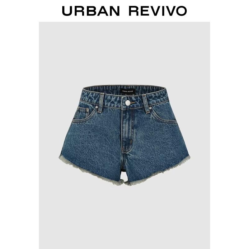 UR2026 Women s Washed Frayed Denim Shorts 25