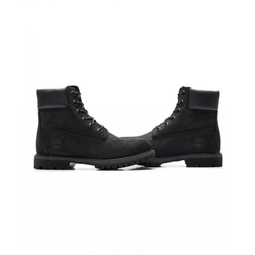 Timberland Womens 6 Inch Premium Boots   Black Nubuck  8658a 001
