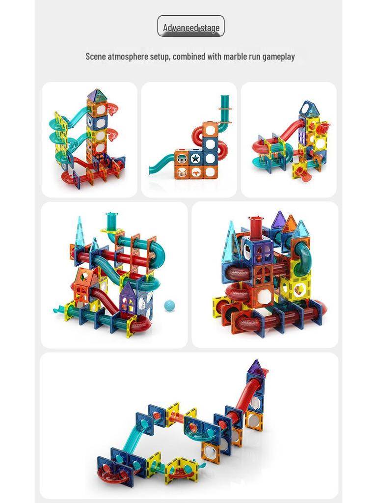 Magnetic Stained Glass Building Tiles - Brain-Boosting Interlocking Blocks for Kids Ages 3-6
