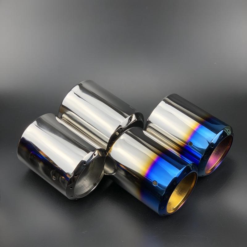 2xNEW STAINLESS STEEL EXHAUST TAIL REAR MUFFLER TIP PIPE COVER For Mazda 3 Axela Mazda 6 Atenza CX-5 CX5 CX-4 CX-30 CX-8 CX-9