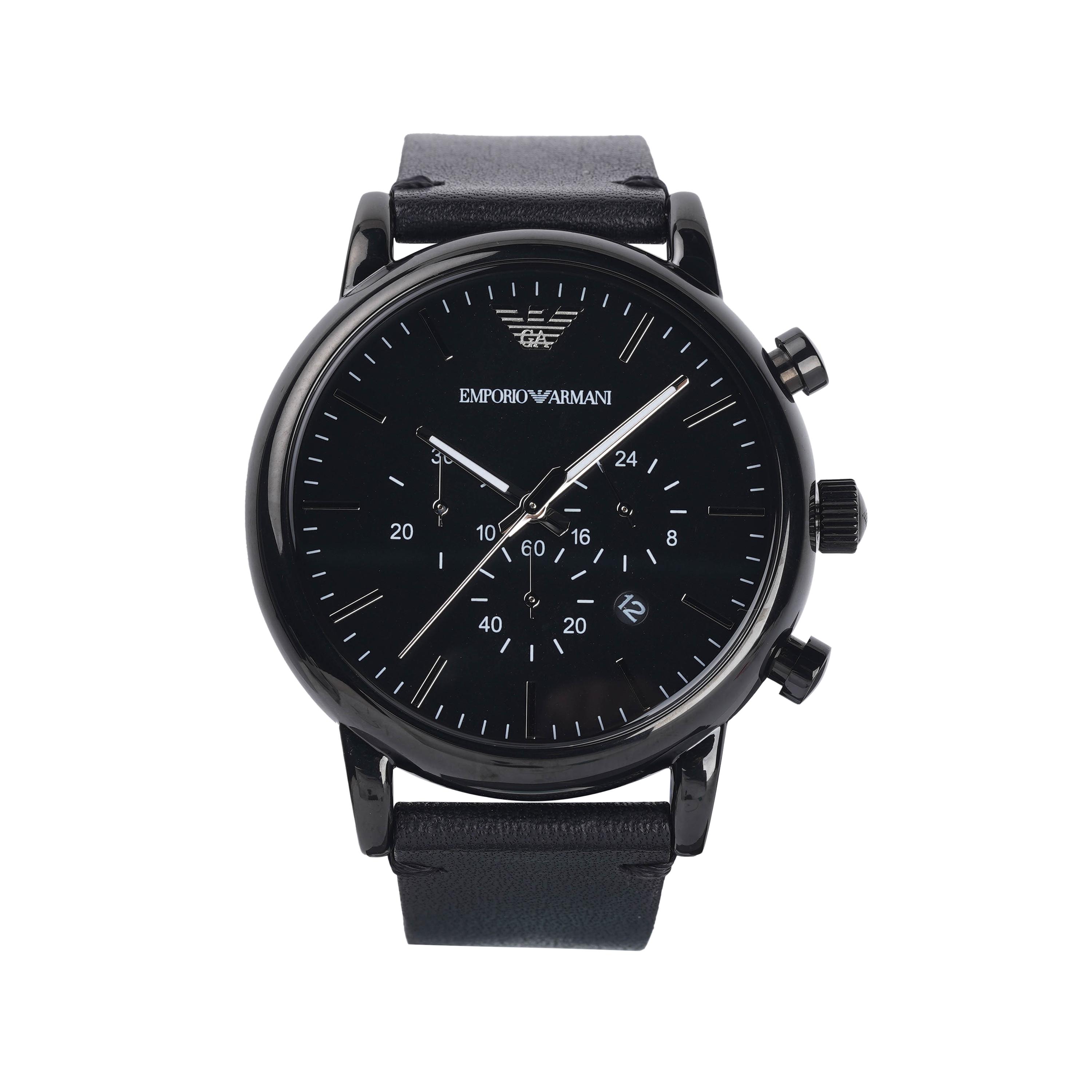 

EMPORIO ARMANI Darth Vader Collection Wrist Watch Quartz Movement Genuine Leather Strap Black Dial Men s Watches AR1918 Black Dial Blue Dial
