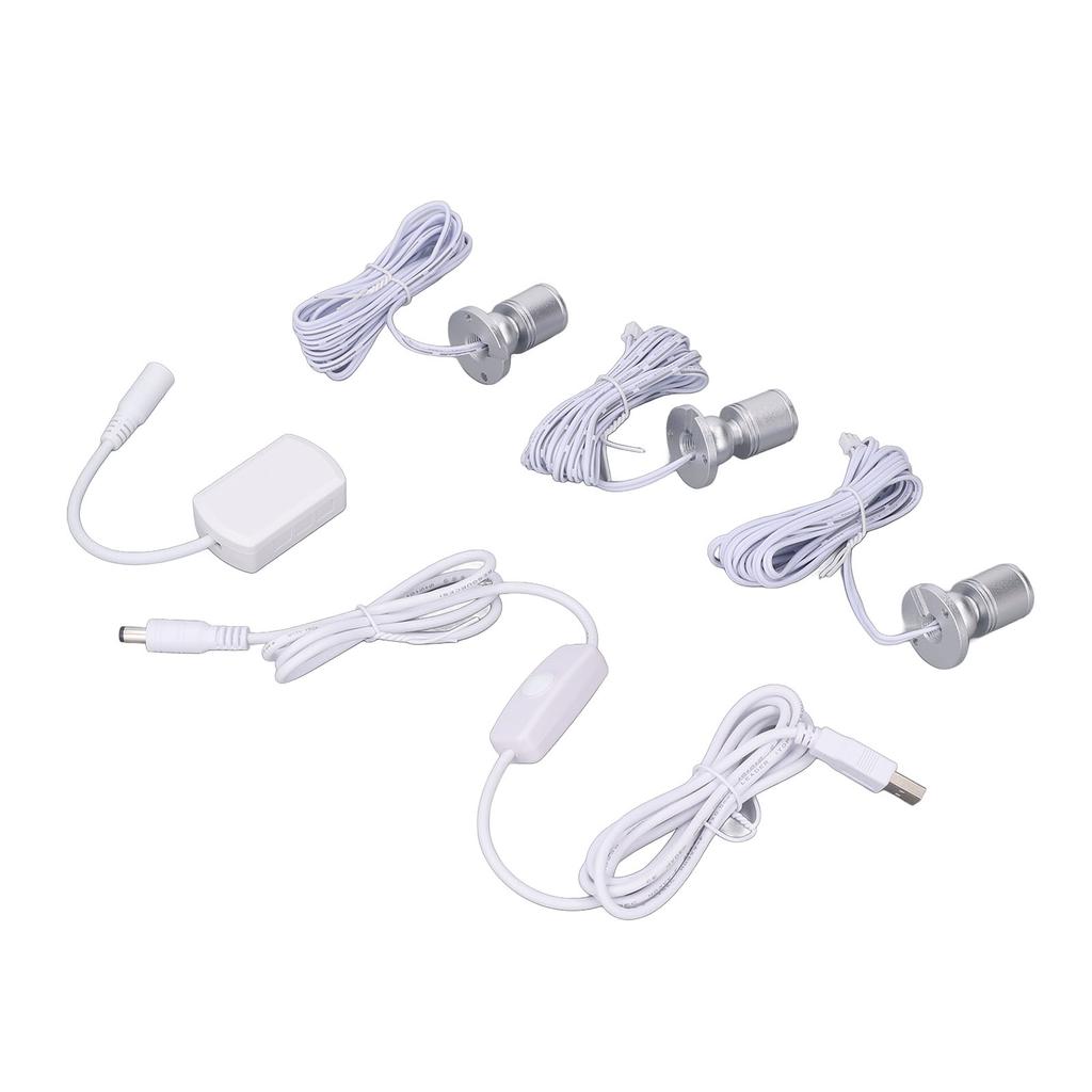 Mini LED Spot Lights 5V USB Showcase Display Light 1 to 3 Dimmable Small Cabinet Light for Jewelry
