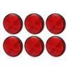 Partuto Set of 6 2.20"x0.31" Universal Reflectors - Round Motorcycle Safety Reflectors for Improved
