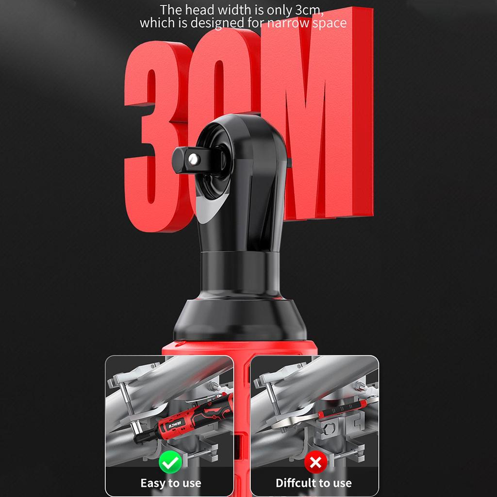 NAWIN 50Nm ráčnový klíč 16,8V elektrický klíč Dobíjecí akumulátorový 3/8palcový nástroj na opravu čtvercové hlavy