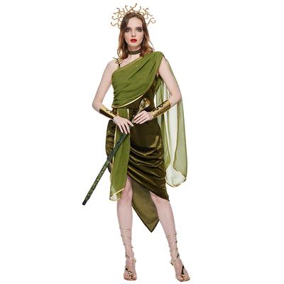 Ženy kostým Medusa Halloween Žena Sexy Starověké Řecko šaty Cosplay s čelenkou