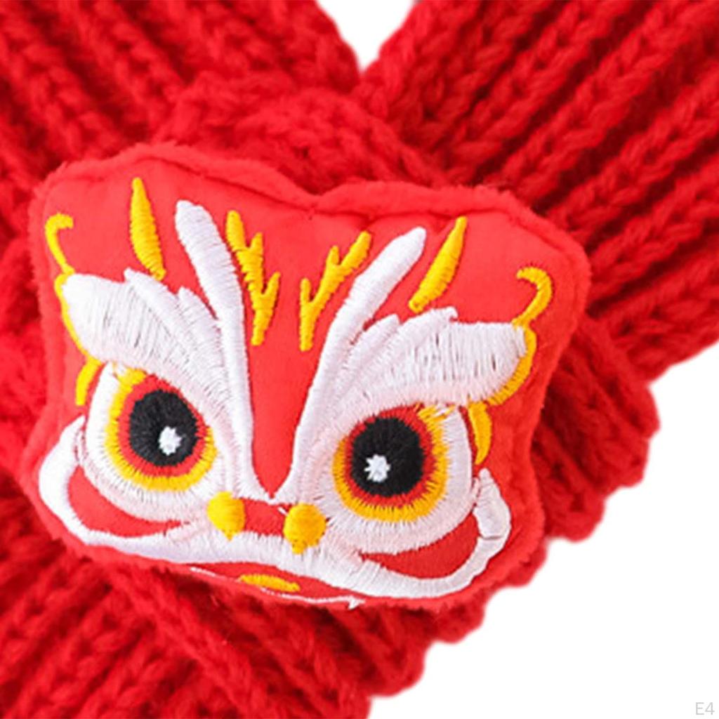 Katze Strickschal Haustier Jahr Accessoires Zubehör Waschbarer Welpen Halswärmer