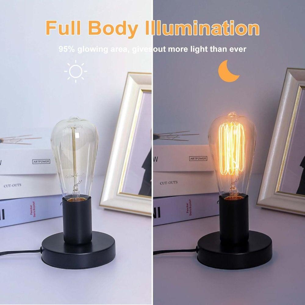 Simple E27/E26 Screw Desktop Lamp Base US Plug with Switch Light Base Universal Lamp Socket Home Lighting