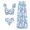 1011 European and American bikini new seaside vacation printed split swimsuit suit female explosion