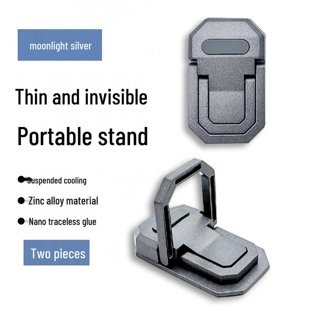Supporto per Laptop Metallico Pieghevole Montato sul Retro con Staffa per Tastiera Regolabile in Plastica ABS