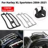 Chrome Motorcycle Rear Solo Seat Luggage Rack Support Shelf Gloss Black For Harley Sportster Iron XL 883 1200 2004 2005-2025
