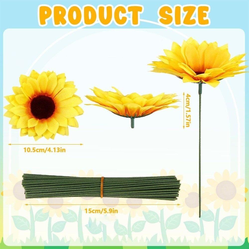 1/7-Head Sunflower Bouquet Small Bundle DIY Floral Materials Simulation Flowers Realistic Silk Wedding Bouquet
