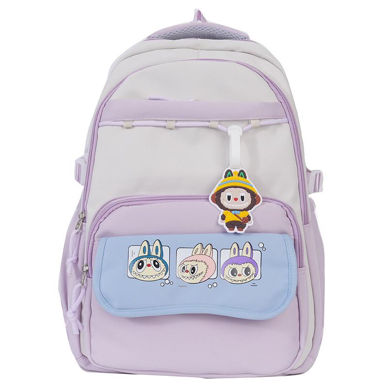 

School bag new large-capacity Labu cloth cute cartoon primary school student lightweight backpack female junior high school student school bag