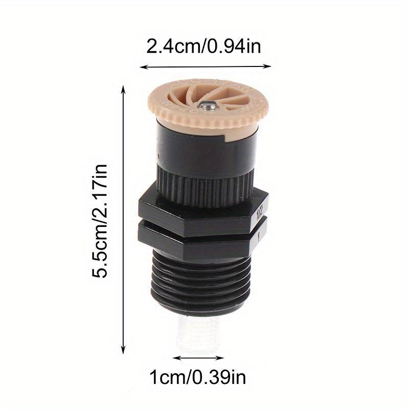 Irrigatore con Filettatura da 1/2 Pollice Supporto in Plastica Regolabile 0-360 Gradi Ugello per Irrigazione Prato Giardino