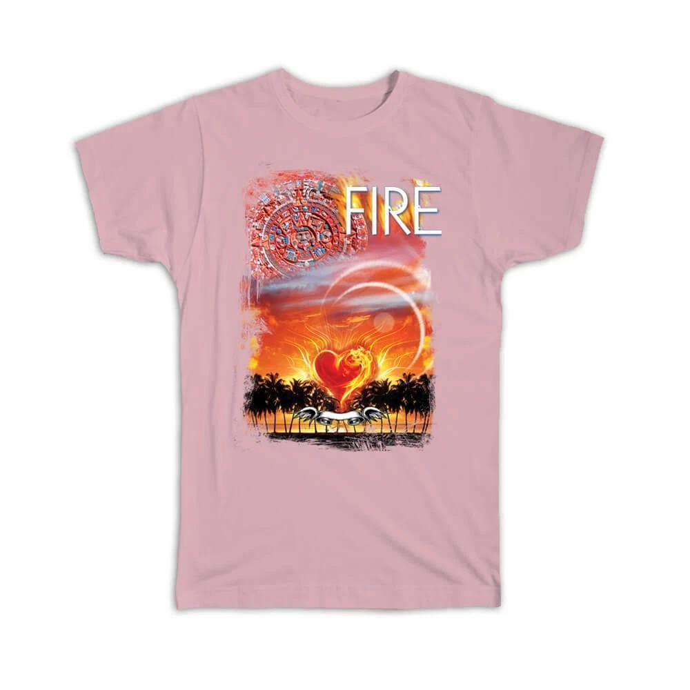 Gift T-Shirt : Ecolife Fire Nature Climate Friendly Ecological Aboriginal Sign 2XL