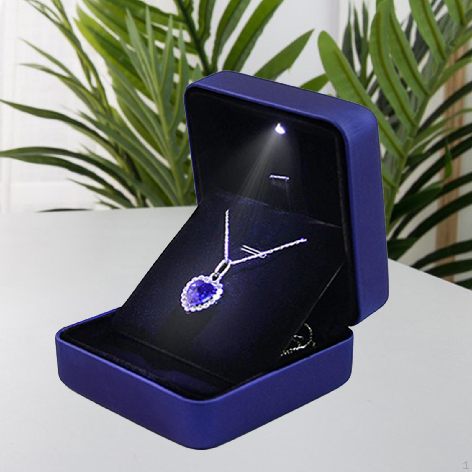 -Up Pendant Box, Jewelry Box with And Elegant Velvet Portable Gift for