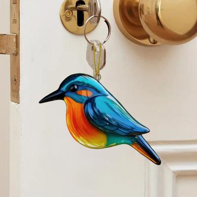 Uccelli di Natale Ornamento Plastica Colibrì Pettirosso Gufo Ghiandaia Azzurra Martin Pescatore Ornamenti da Appendere all'Albero di Natale Regali Commemorativi per Amanti degli Uccelli Natura