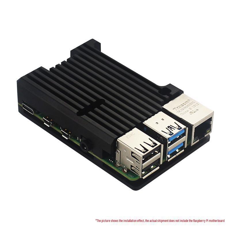 

Raspberry Pi 4B Aluminum Alloy Case with Dual Fans and Passive Cooling