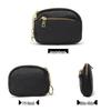 Genuine Leather Mini Zipper Coin Purse Keychain Wallet for Women
