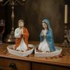Uchwyt na Różaniec Katolicki Żywiczny Stojak na Różaniec Modlitewny Matka Boża/Jezus Organizer na Biurko Prezenty Religijne do Dekoracji Chrześcijańskiego Domu