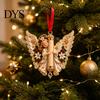 Weihnachtsbaum Hängender Geldhalter Engel Ornament, Acryl Geld Anhänger für Andenkenbehälter Feiertagsdekoration, Festliche Saisonale Geschenke Holografisch