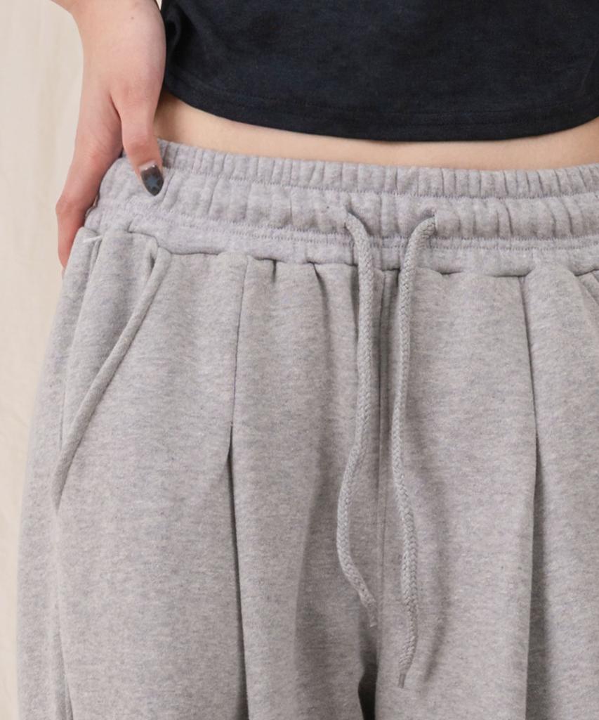 Ellamo Women'S Wide One-Pleat Sweatpants_Gray