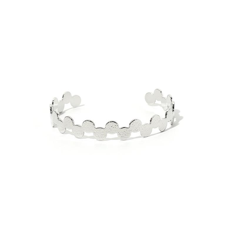 

Roman numerals open bracelet tide ins European and American style gold hollow geometric irregular bracelet jewelry
