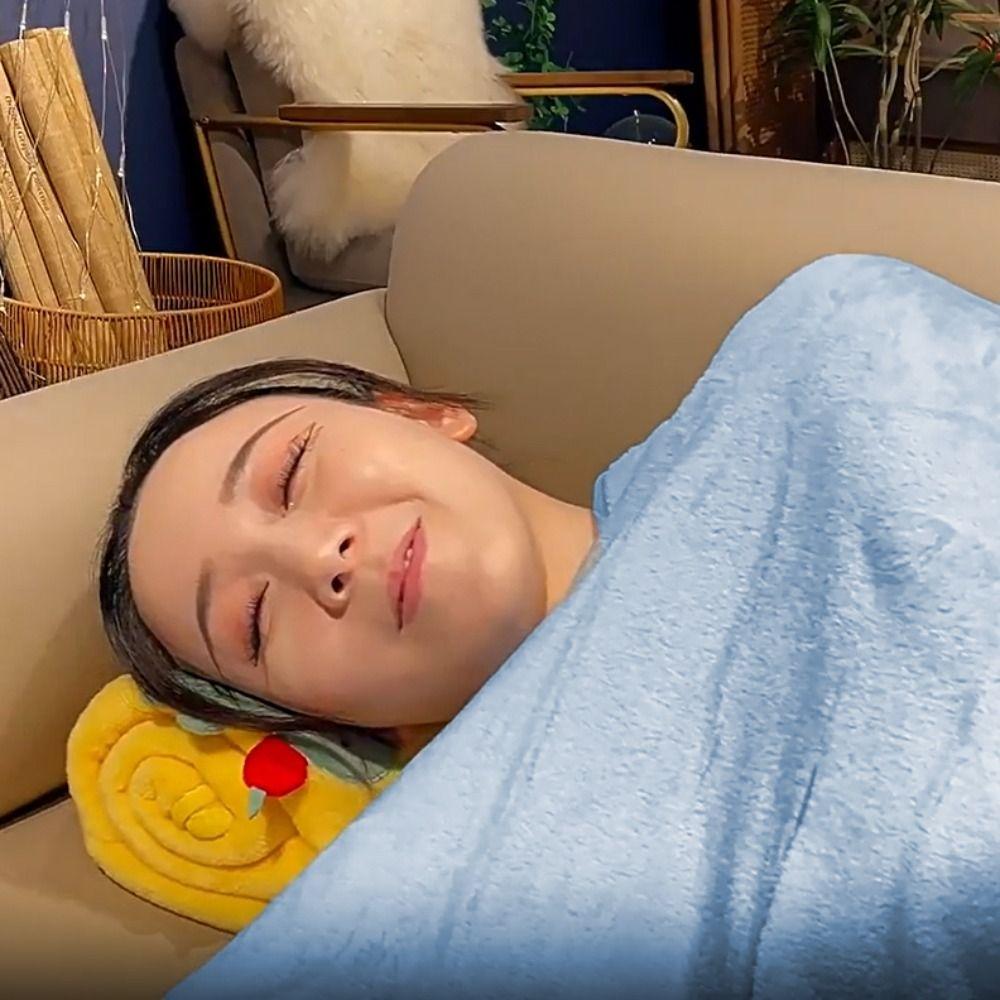 Skin-friendly Cartoon Animal Newborn Blanket Space-saving Nap Pillow Children Gift