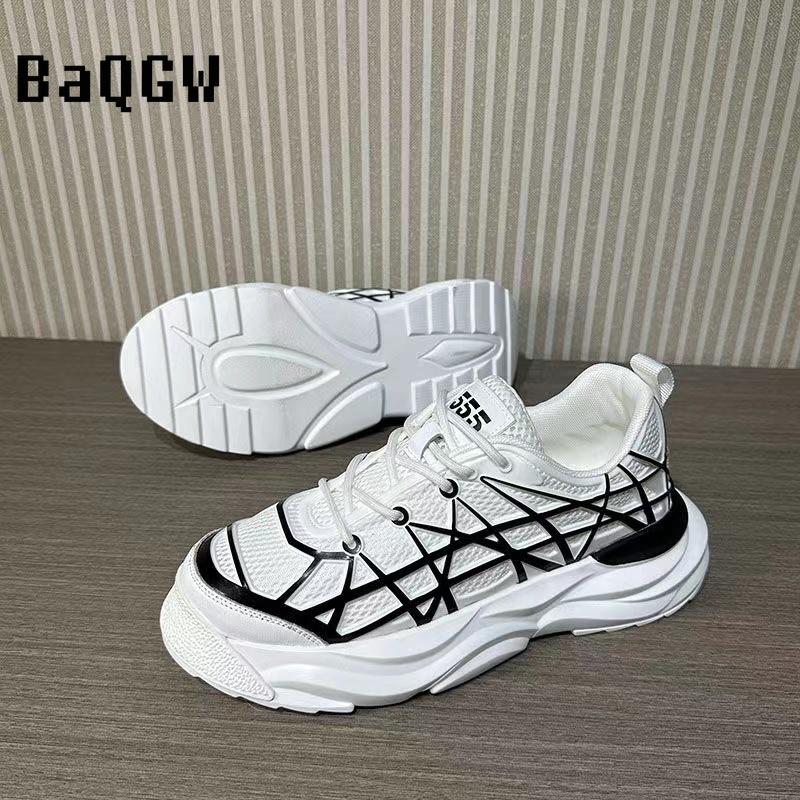 Klobiger Sneaker für Herren Sommer Mesh Atmungsaktiv Luxus Laufschuhe Mode Gestreiftes Design Casual Zapatillas Sports Sneakers