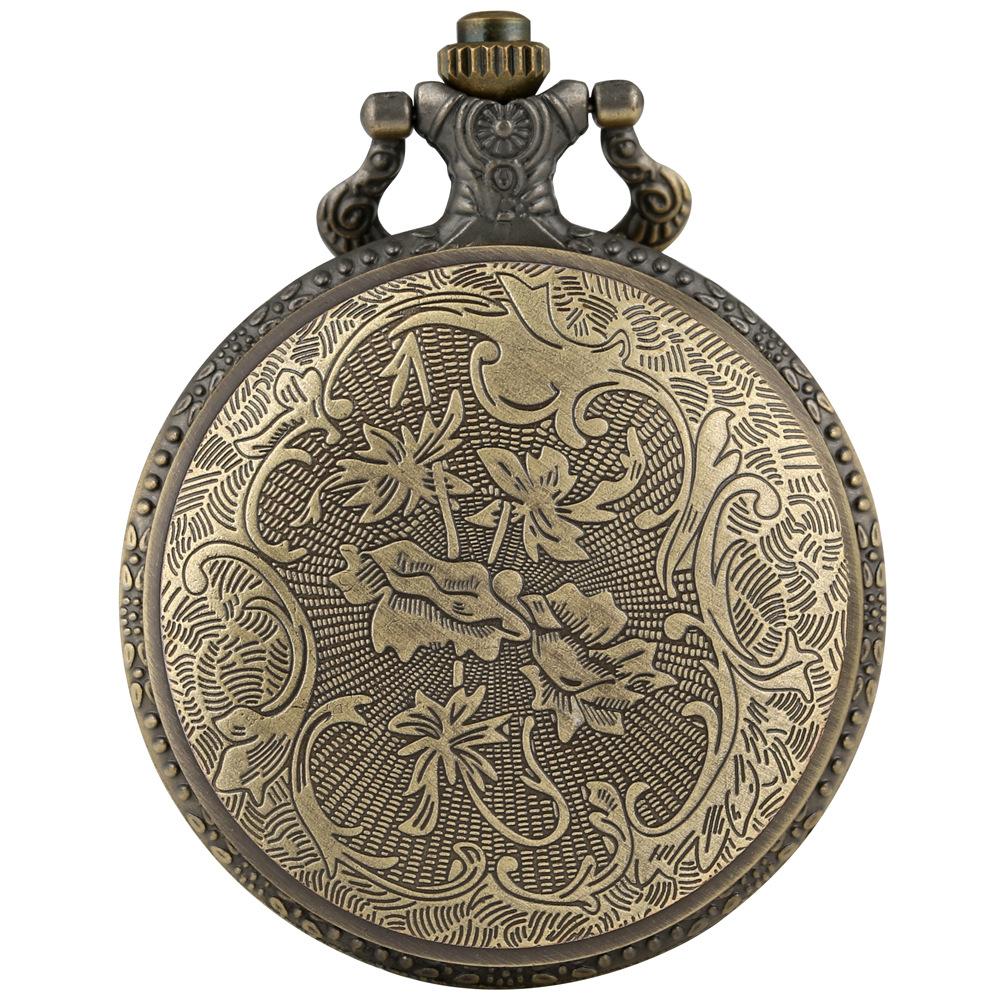 Vintage Big Roman Pocket Watch Classic Pattern Pocket Watch European and American Necklace Roman Pocket Watch