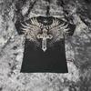 2025 Trendy Angel Print T-Shirt Unisex Loose Fit Casual Short Sleeve Top Teens