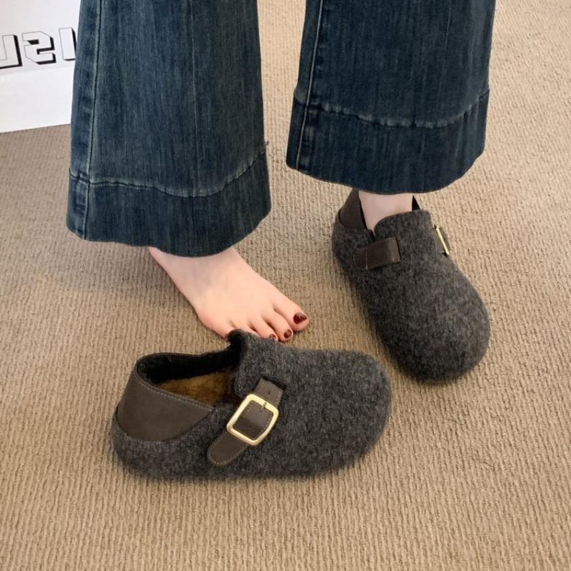 Women's Autumn and Winter New Thick-soled Versatile Shoes, Fleece Warm Shoes and Cotton Shoes